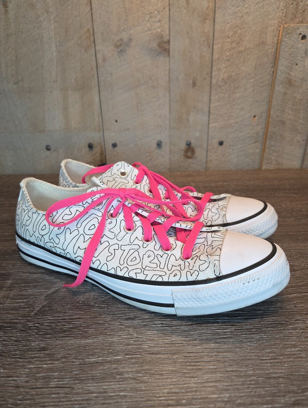 Converse Chuck Taylor All Star Low My Story Womens Day White Sneakers Size 10